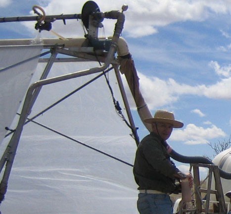 "Working in the field with rainfall simulators"
